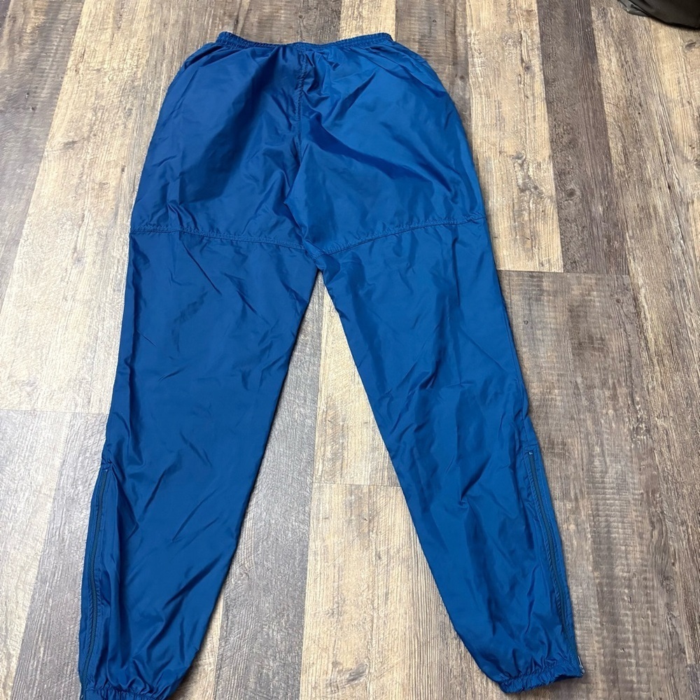 NIKE blue Vintage windbreaker pants with drawstring Size XL nylon - Picture 10 of 13